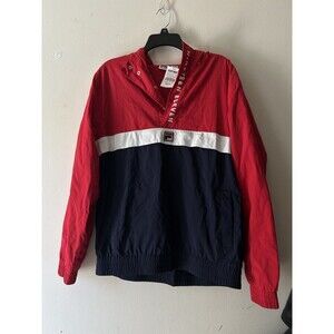 NWT FILA  ‘Nineteen Eleven’ Navy Blue Red & White Windbreaker Zip Up Men’s M